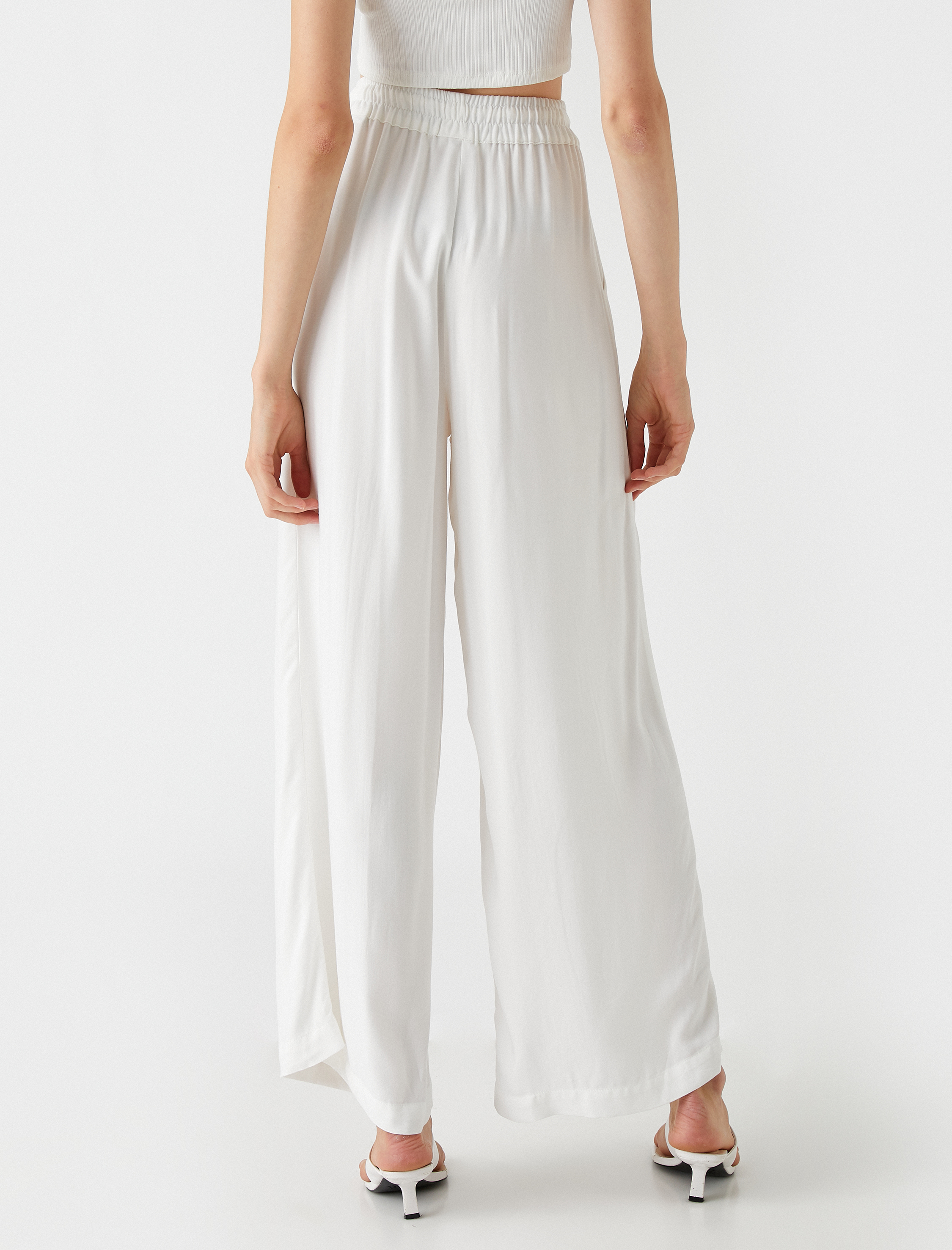   Bol Paça Pantolon Beli Bağlamalı