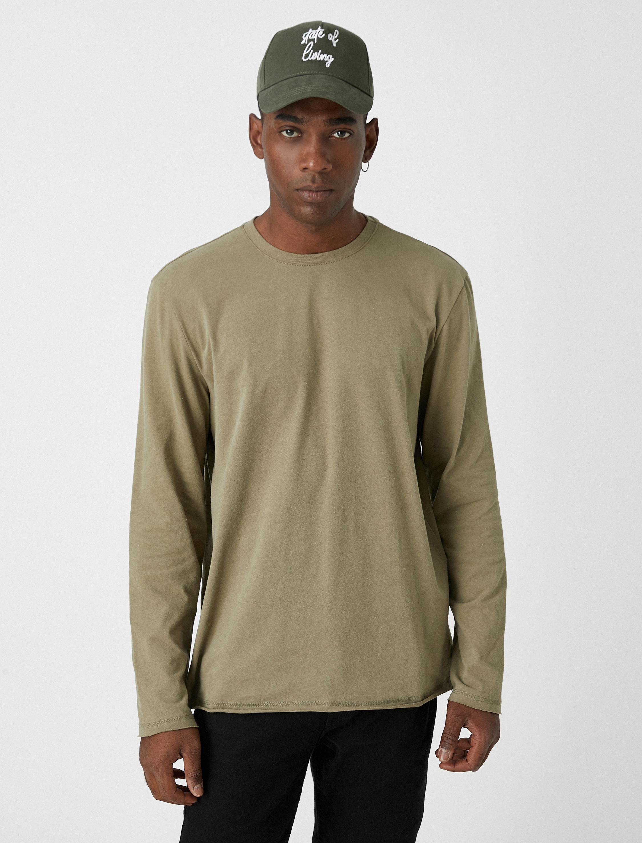   Uzun Kollu Tişört Bisiklet Yaka