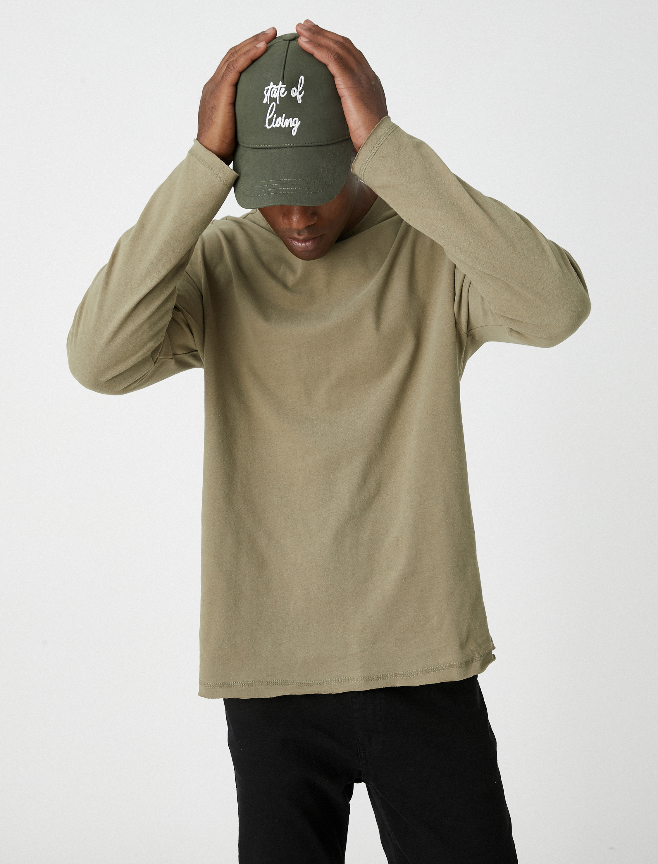   Uzun Kollu Tişört Bisiklet Yaka