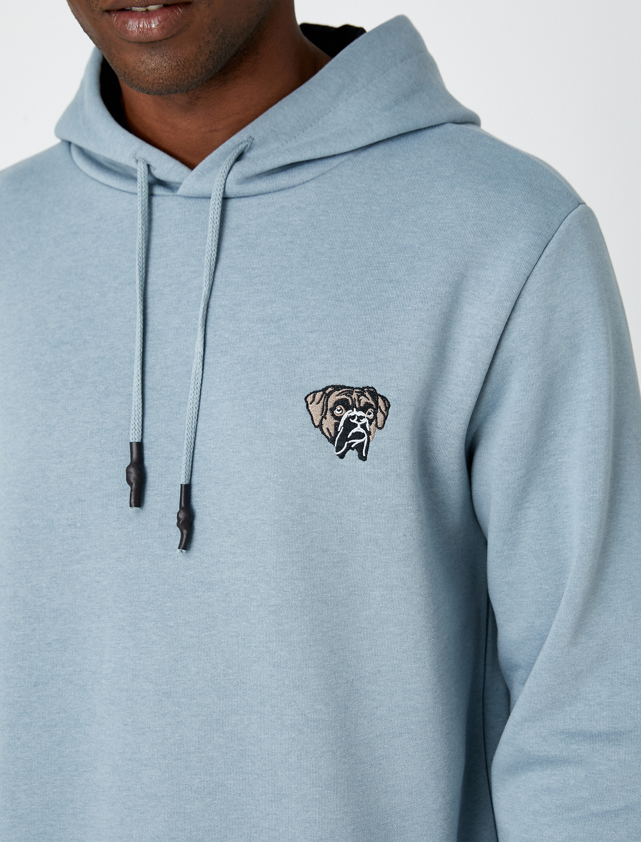   Hayvan Baskılı Kapşonlu Sweatshirt Şardonlu