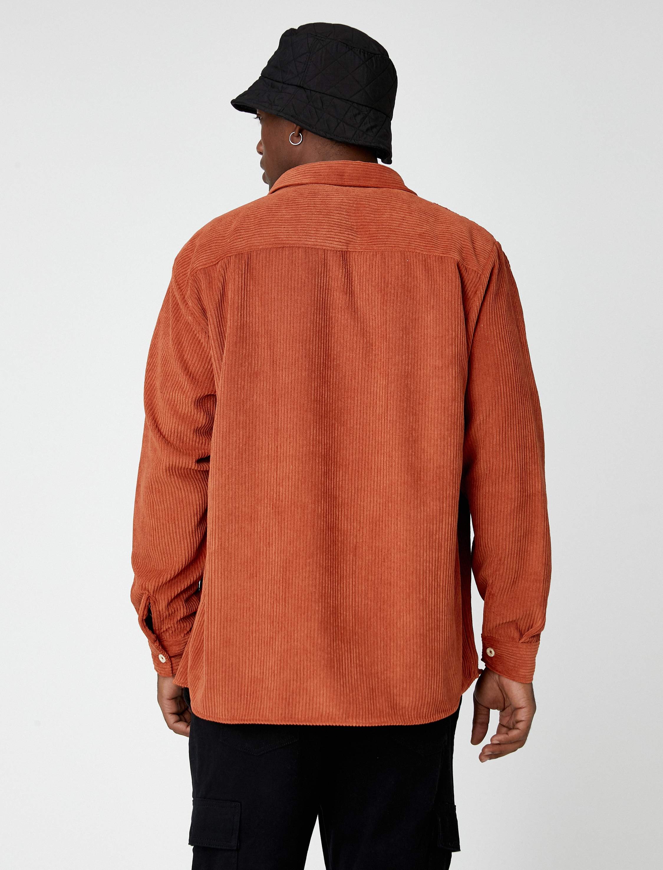   Kadife Gömlek Kışlık Fitilli Klasik Yaka Düğmeli