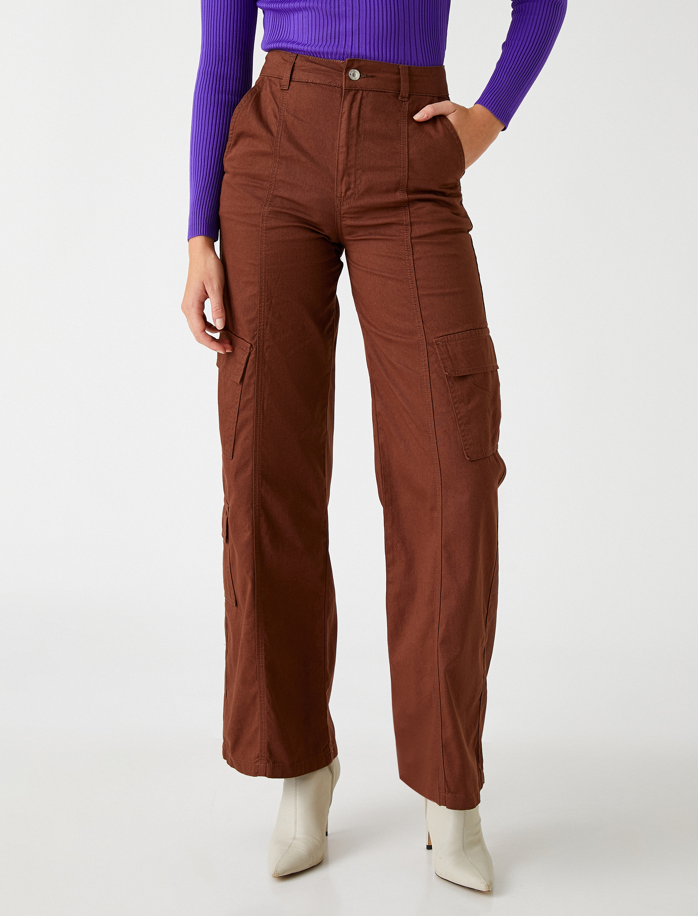   Geniş Paça Kot Pantolon Yüksek Bel