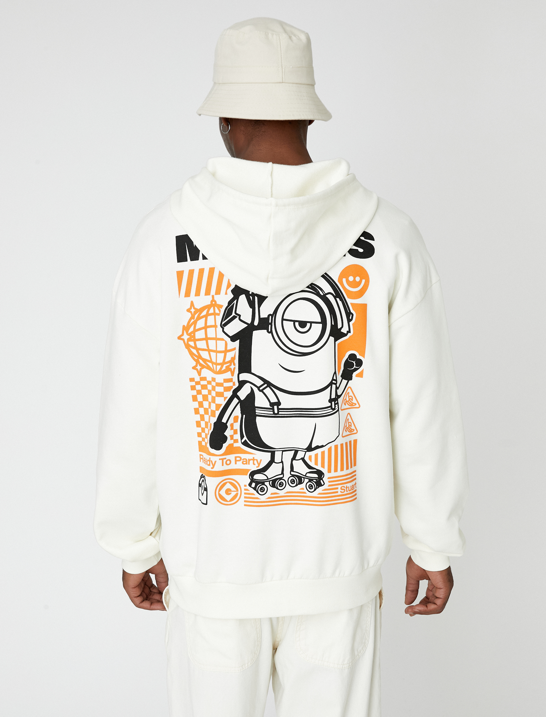   Minions Kapşonlu Sweatshirt Lisanslı Baskılı