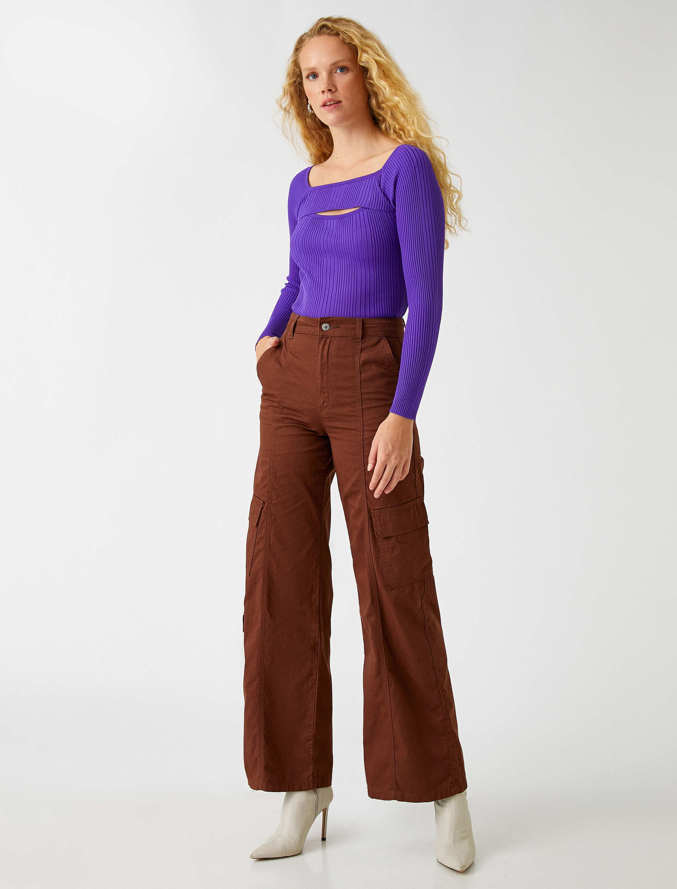   Geniş Paça Kot Pantolon Yüksek Bel