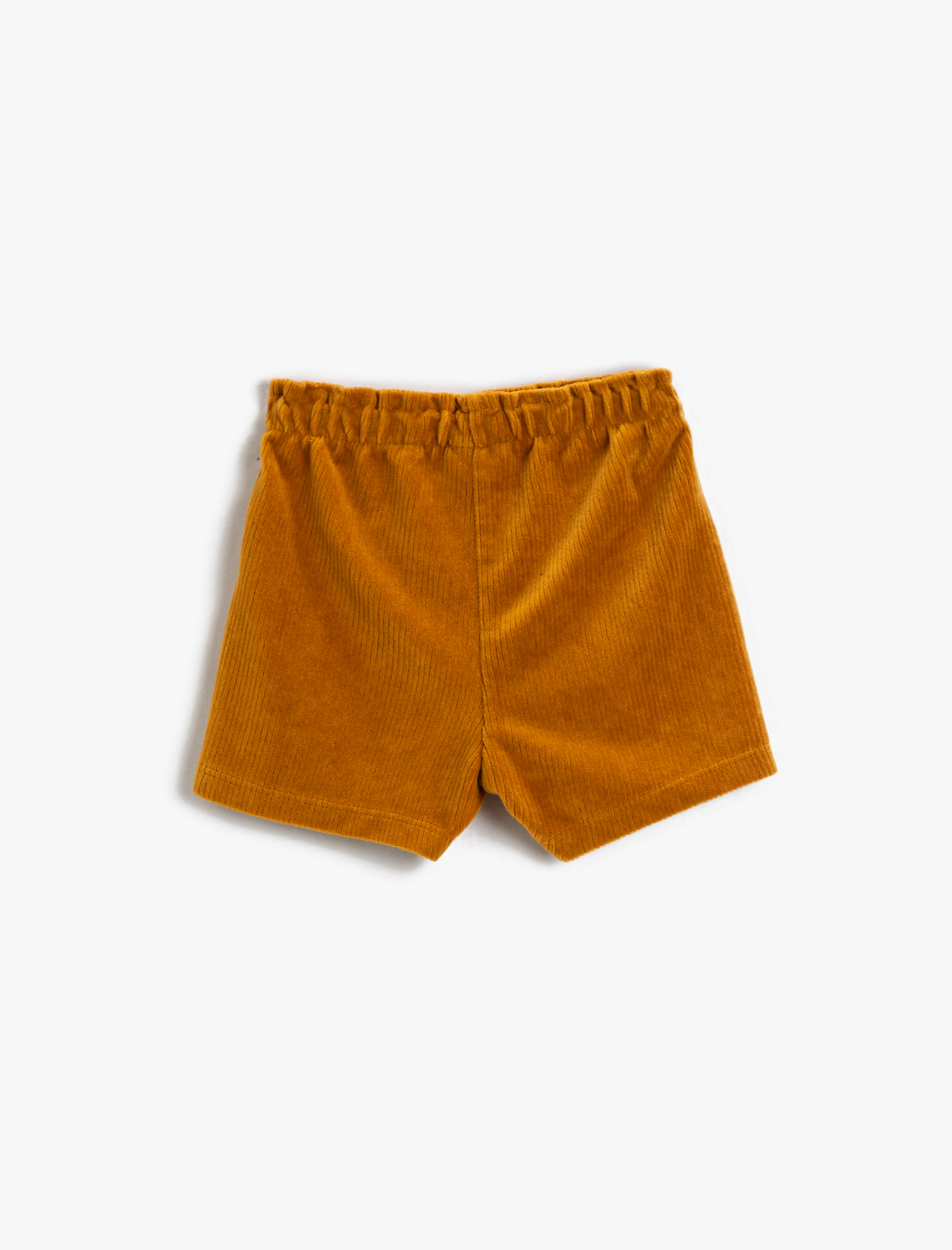  Kız Bebek Basic Fitilli Kadife Şort Beli Lastikli