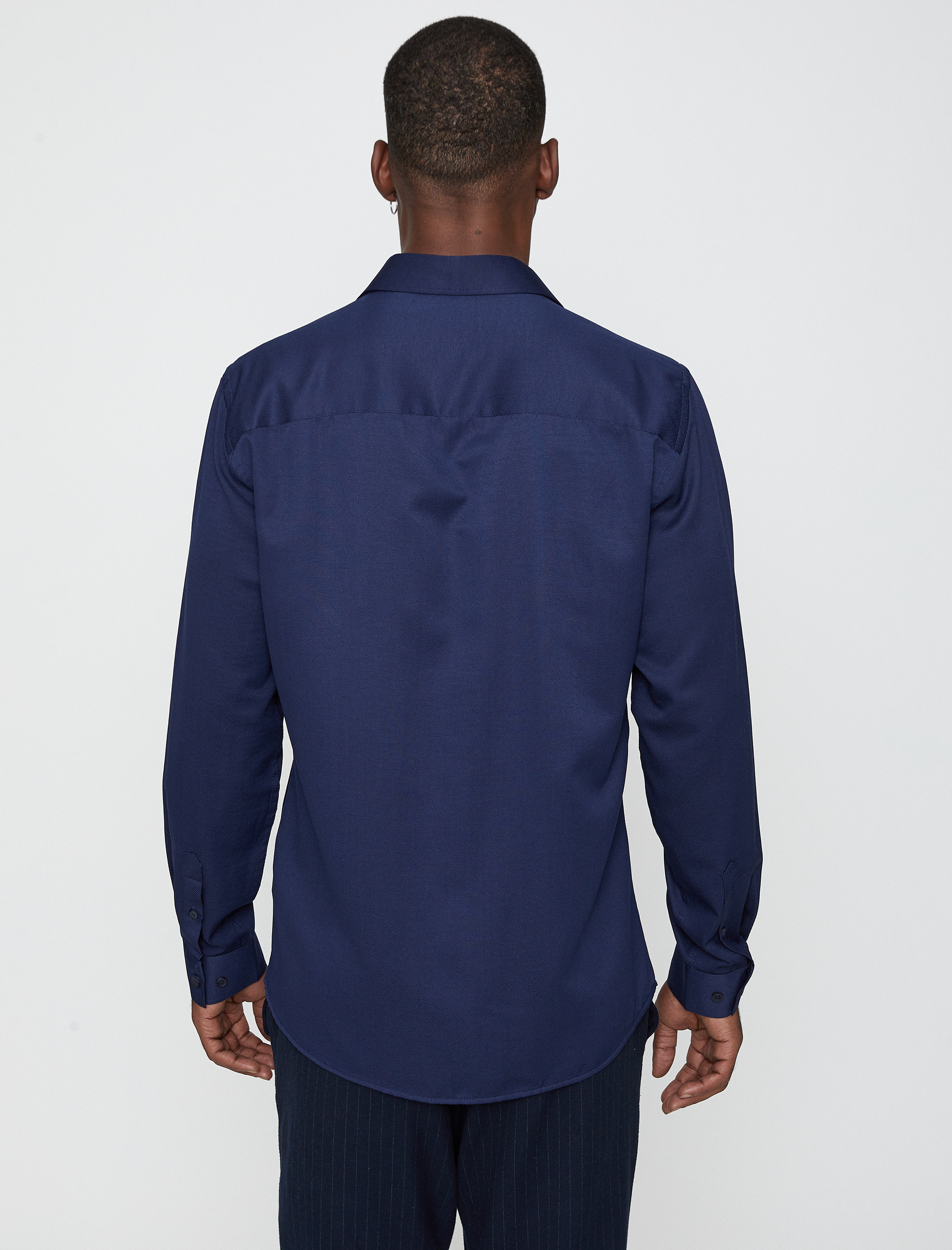   Basic Gömlek Klasik Manşet Yaka Uzun Kollu Non Iron