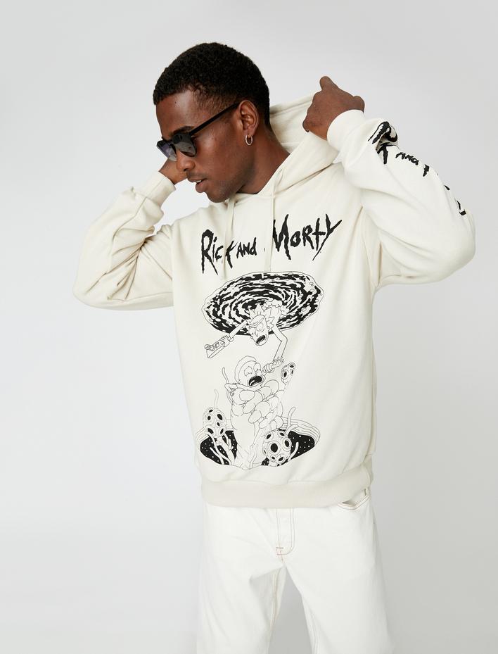  Rick and Morty Oversize Sweatshirt Şardonlu Lisanslı Baskılı