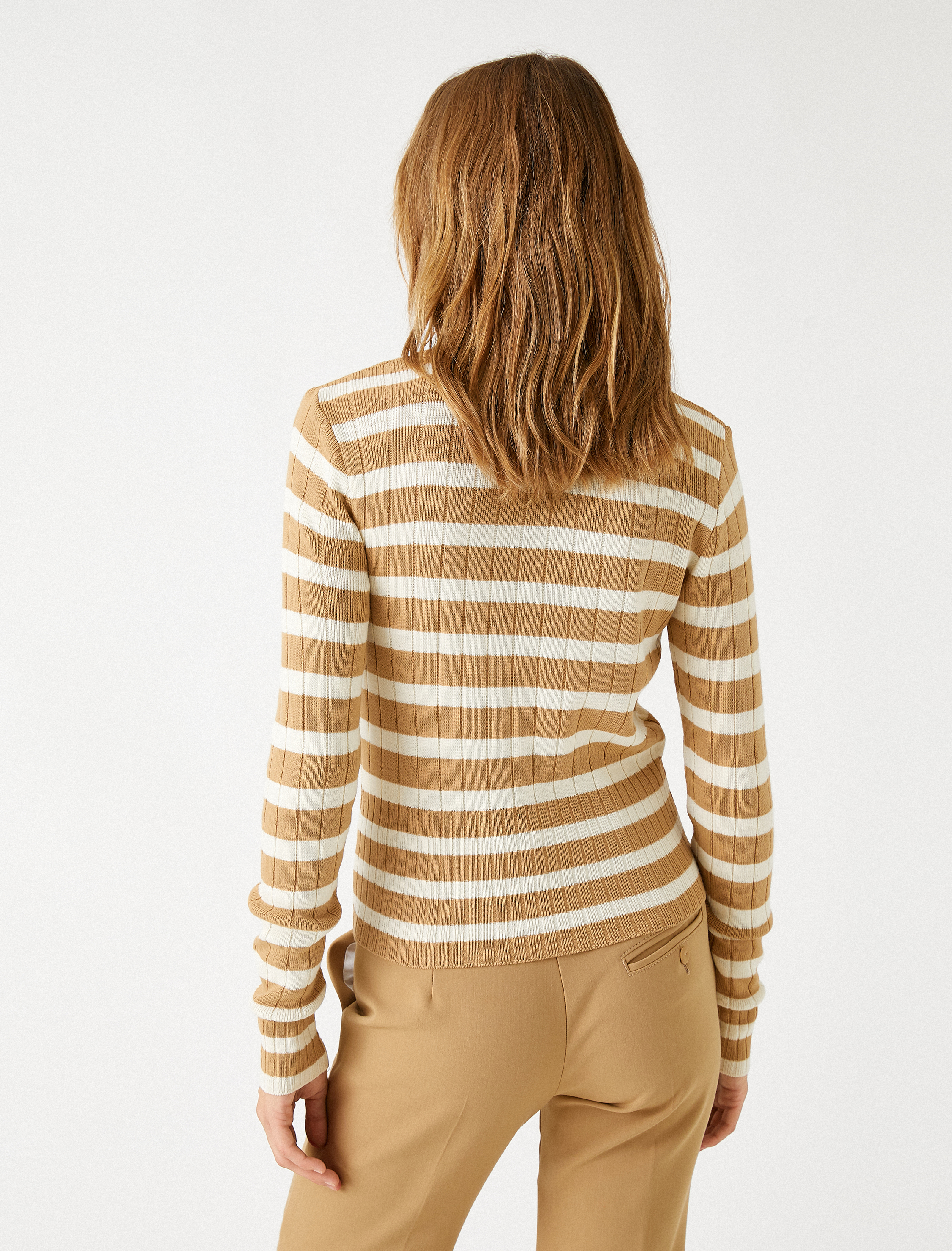   Bisiklet Yaka Triko Kazak Kaşmir Dokulu