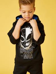 Spider-Man Baskılı Lisanslı Kapüşonlu Sweatshirt