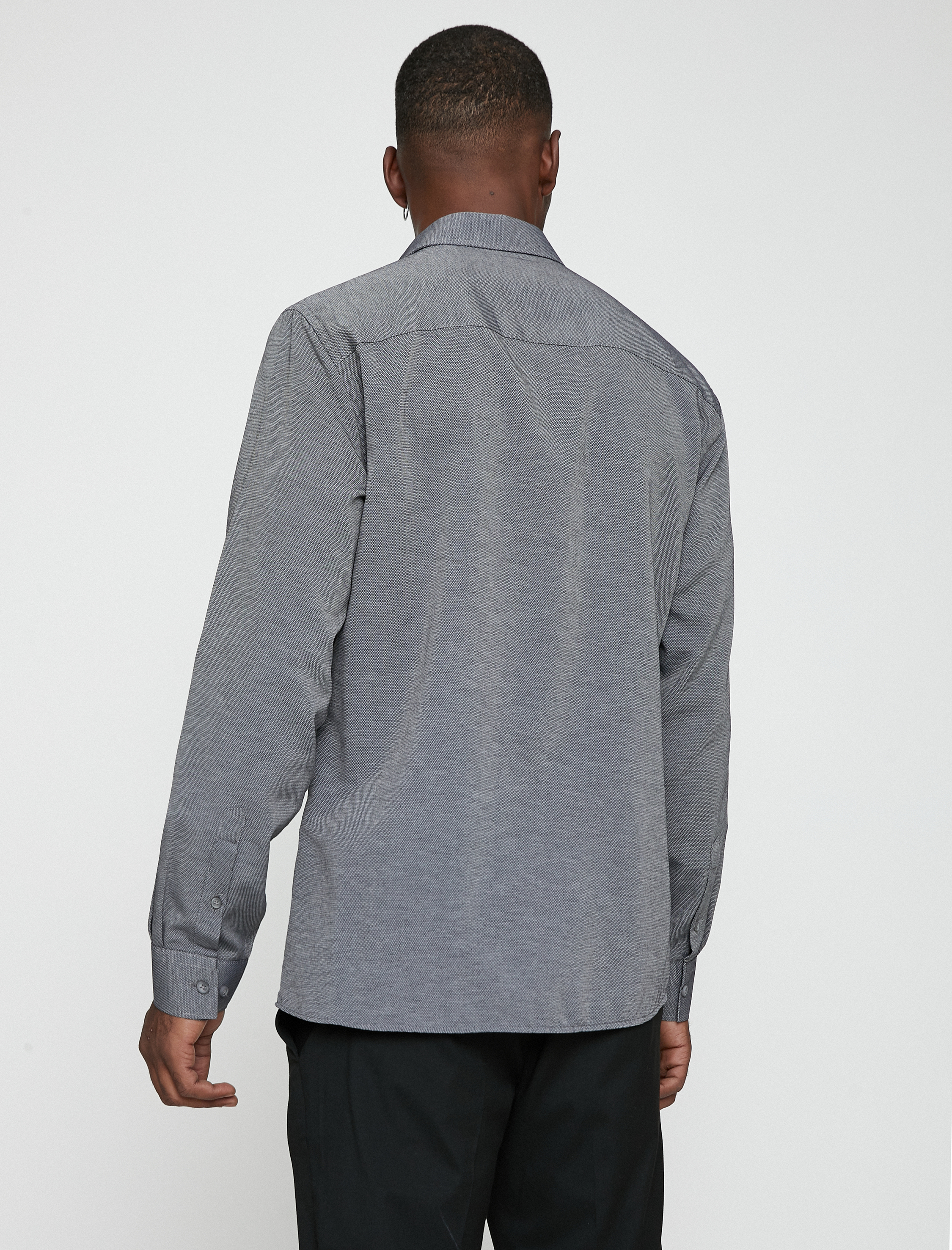   Basic Gömlek Klasik Manşet Yaka Uzun Kollu Non Iron