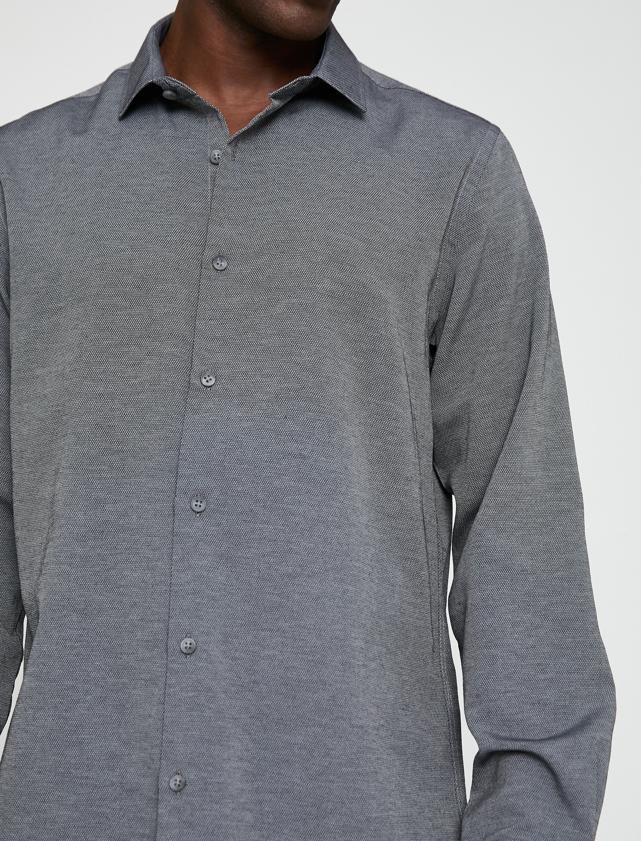   Basic Gömlek Klasik Manşet Yaka Uzun Kollu Non Iron