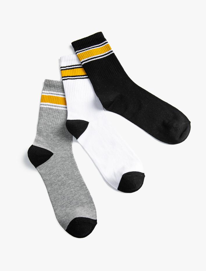 Erkek 3'lü Baskılı Çorap Seti