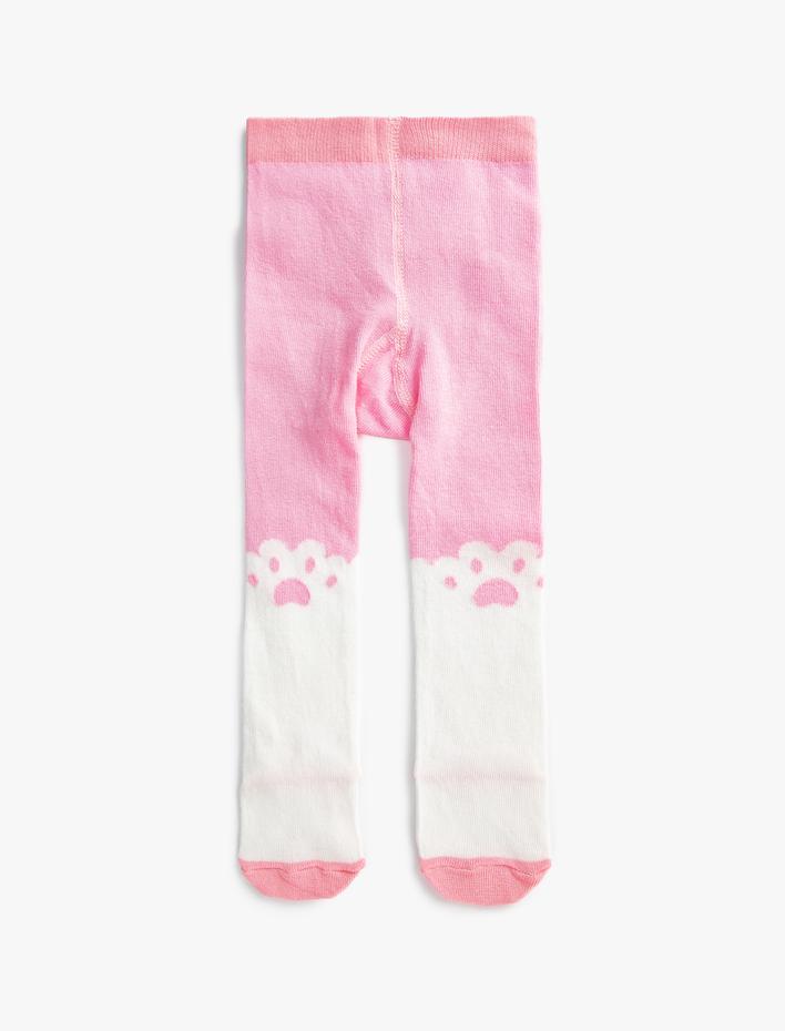 Kız Bebek Desenli Külotlu Çorap