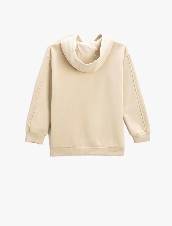 Erkek Çocuk Baskılı Kapüşonlu Sweatshirt