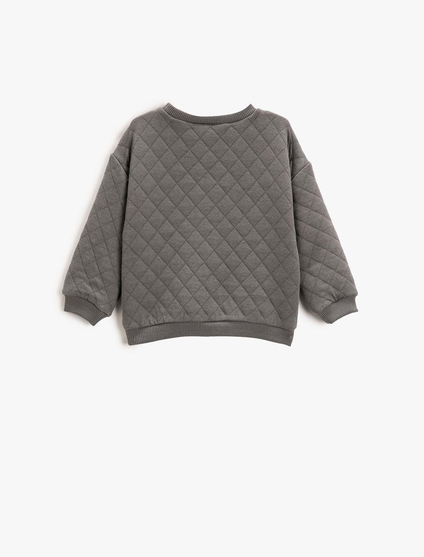  Erkek Bebek Basic Sweatshirt Bisiklet Yaka