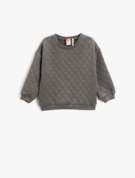 Basic Sweatshirt Bisiklet Yaka