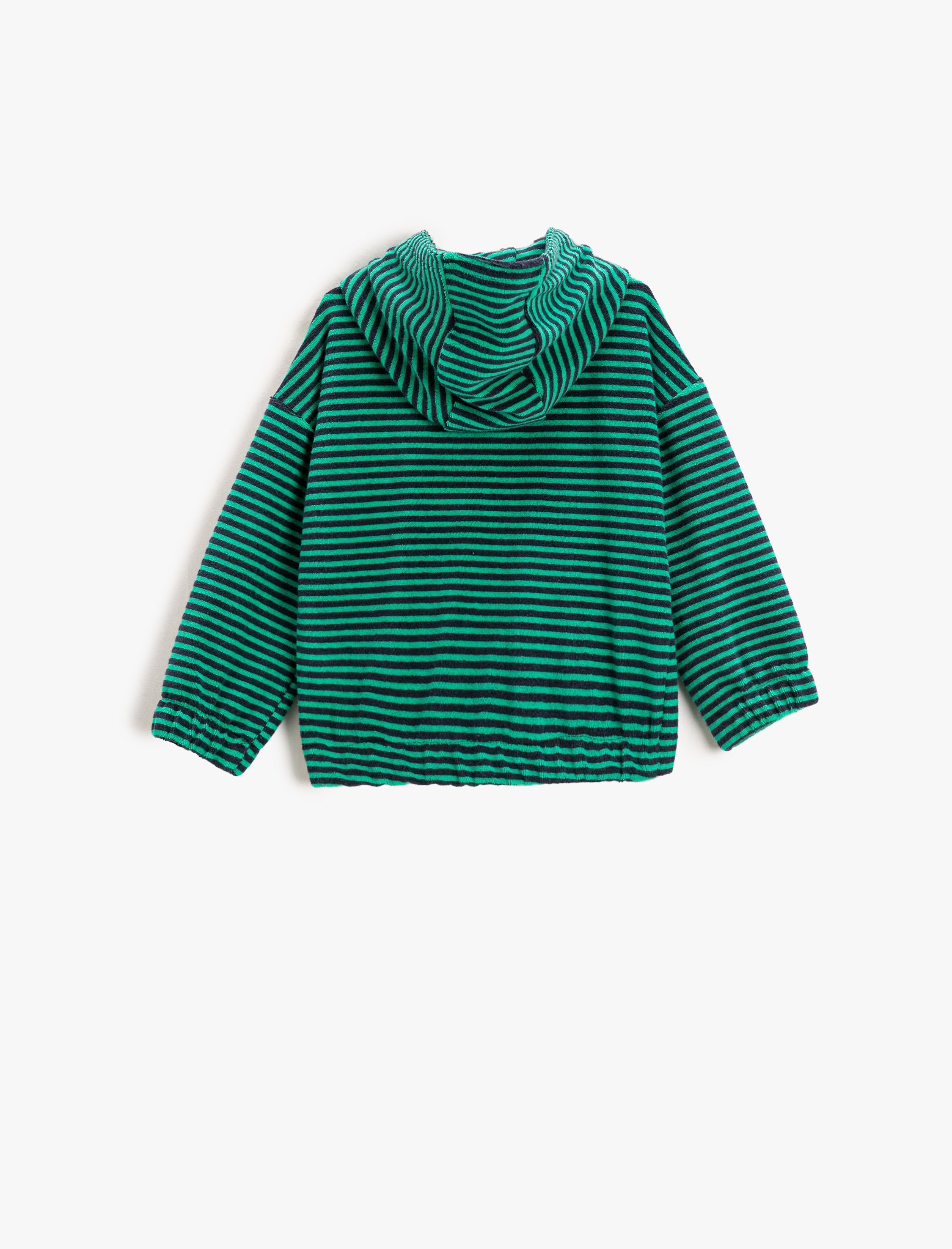  Erkek Bebek Manşetleri Lastikli Sweatshirt Kapüşonlu