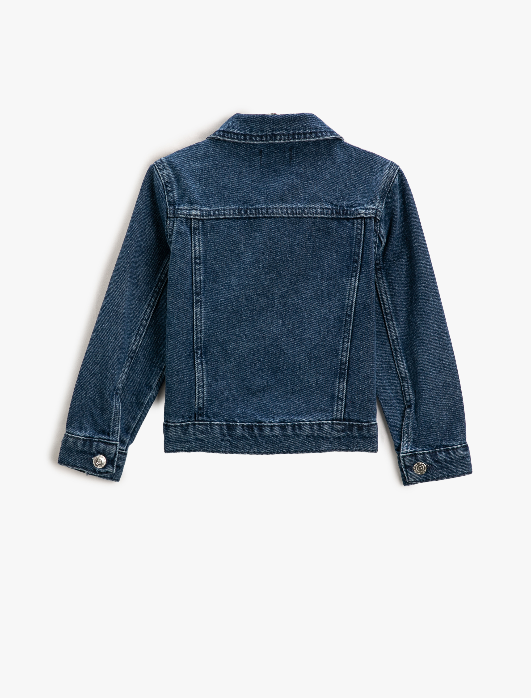  Kız Çocuk Basic Kot Ceket Pamuklu