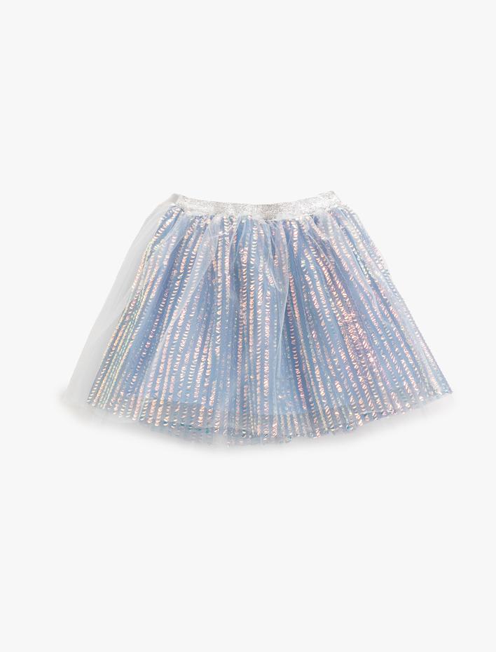 Kız Çocuk Parlak Tütü Etek Astarlı