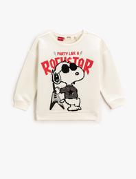 Snoopy Baskılı Lisanslı Sweatshirt