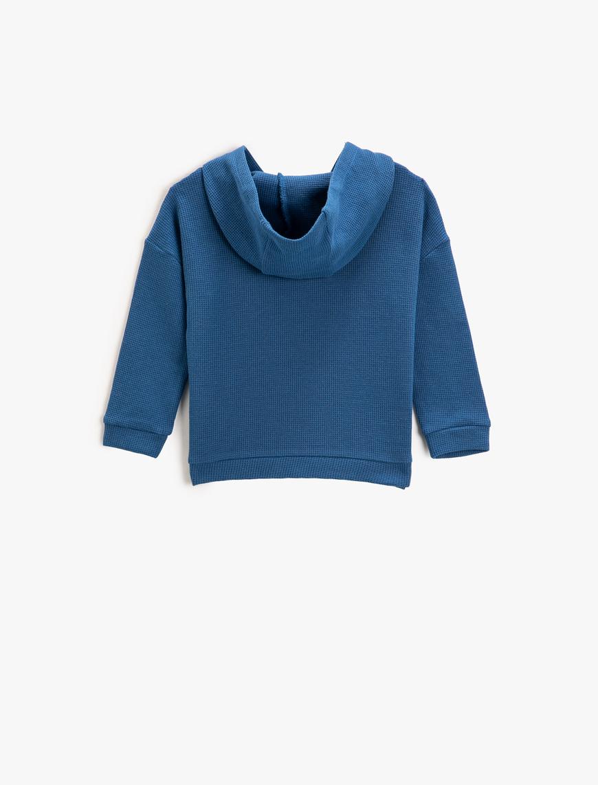  Erkek Bebek Fermuarlı Kapüşonlu Sweatshirt