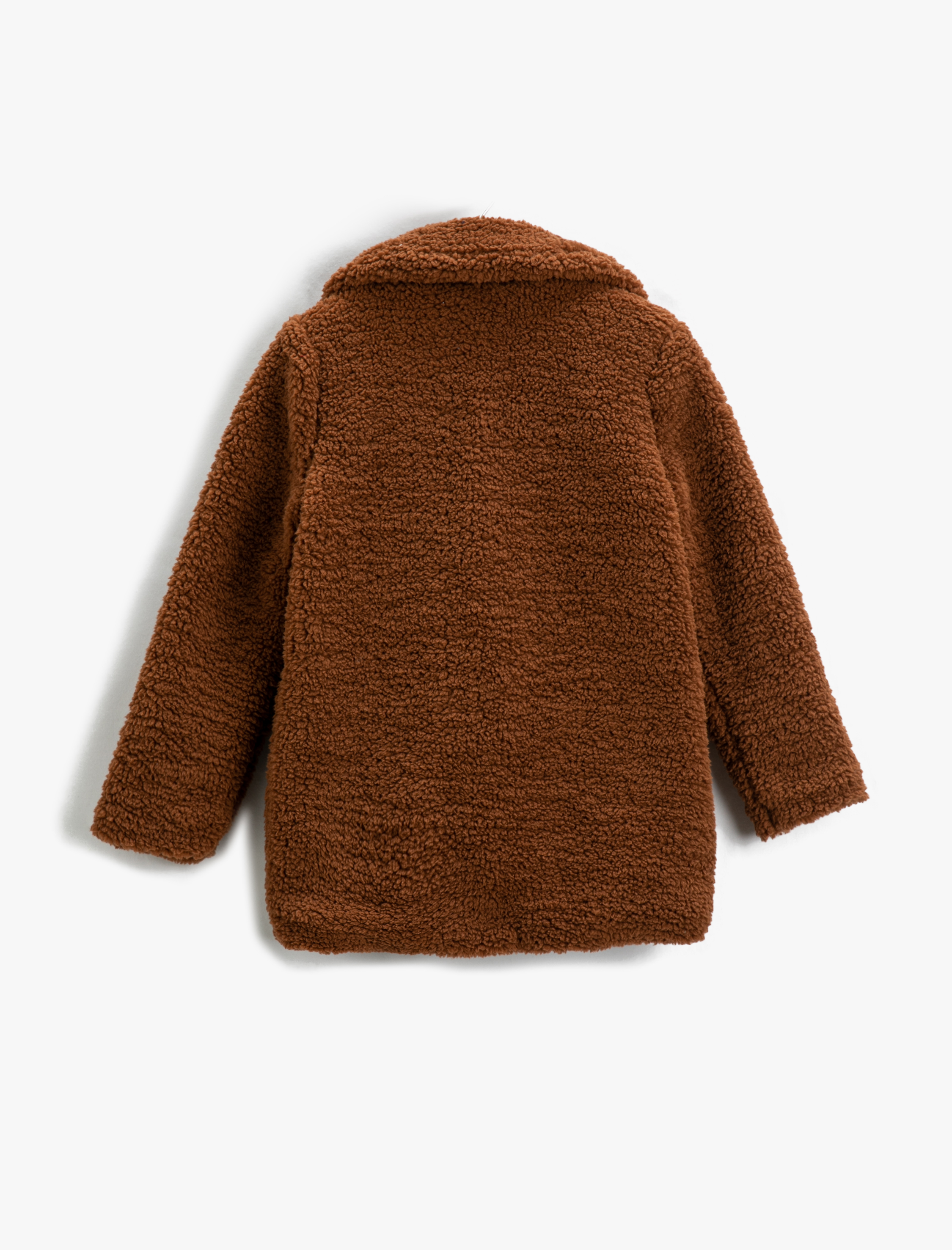  Kız Çocuk Peluş Kaban Düğmeli