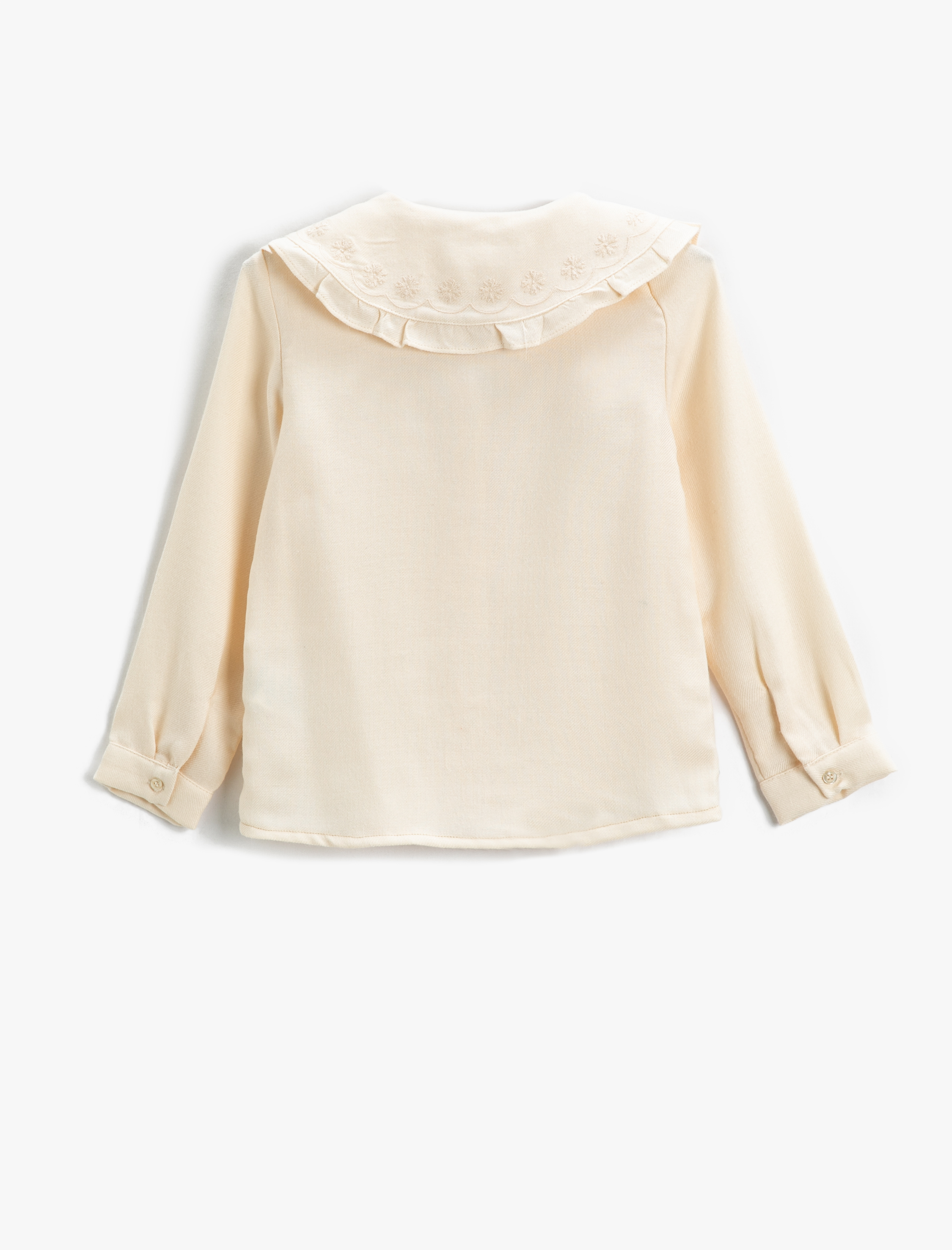  Kız Çocuk Bebe Yaka Nakışlı Gömlek