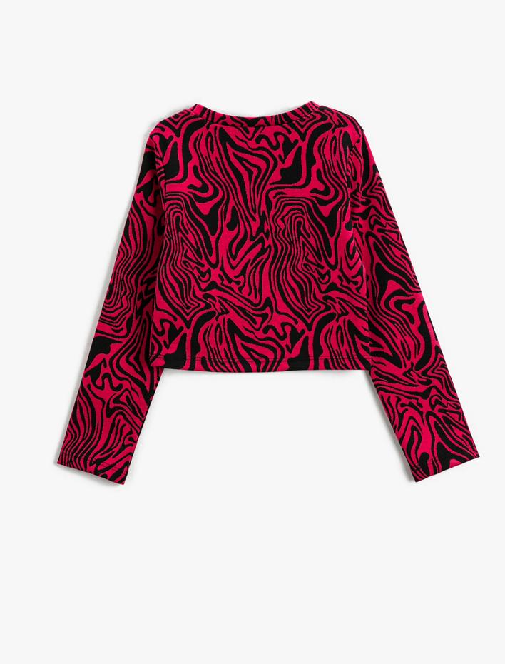 Kız Çocuk Crop Uzun Kollu Tişört