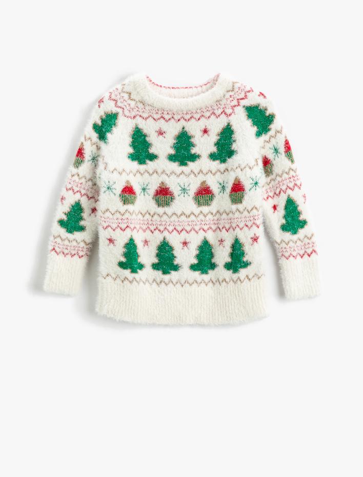 Kız Çocuk Yumuşak Dokulu Triko Kazak Uzun Kollu