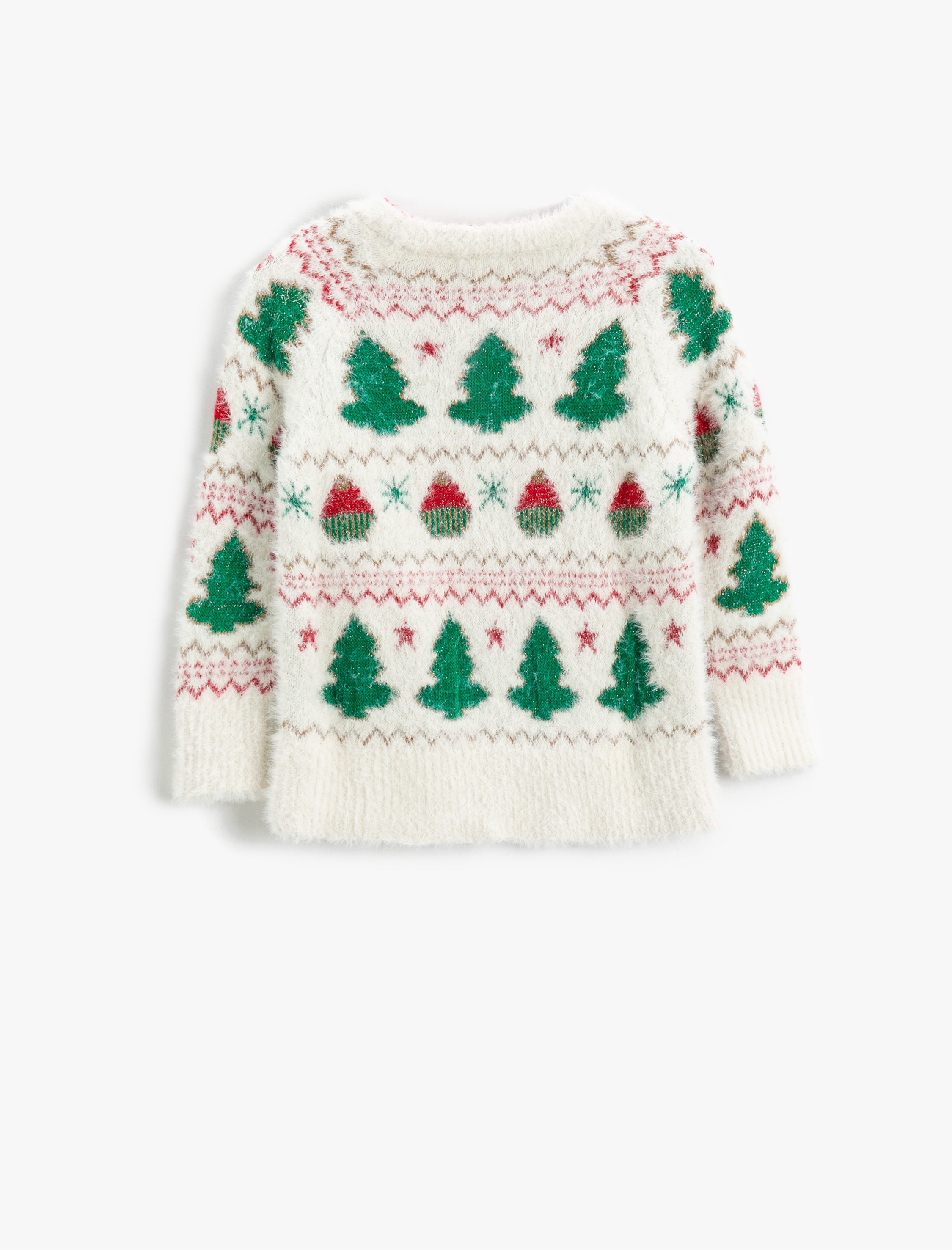  Kız Çocuk Yumuşak Dokulu Triko Kazak Uzun Kollu