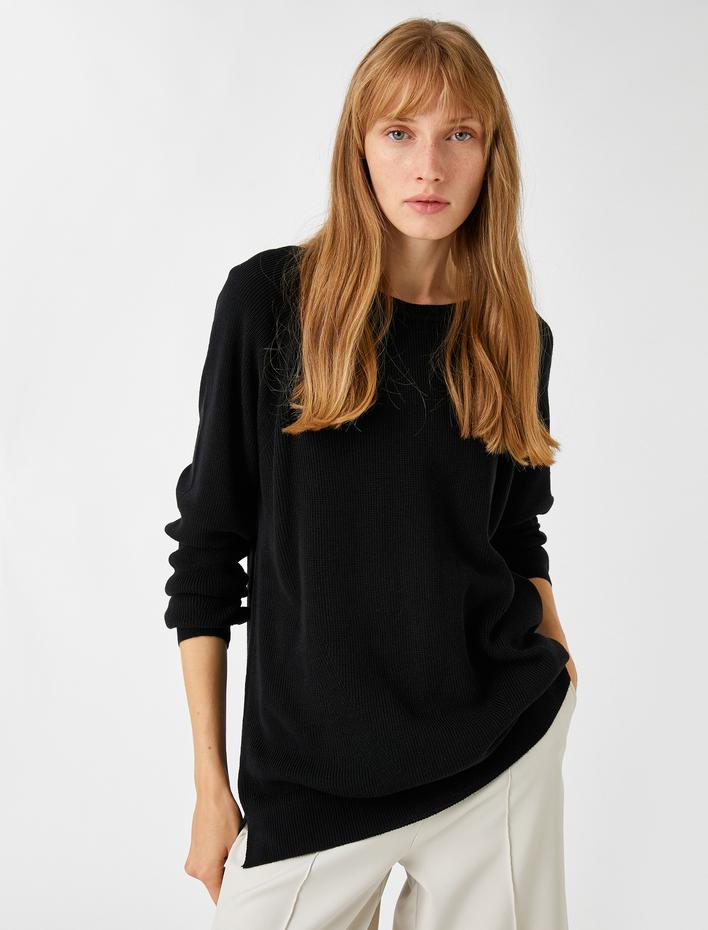  Bisiklet Yaka Triko Kazak Kaşmir Dokulu