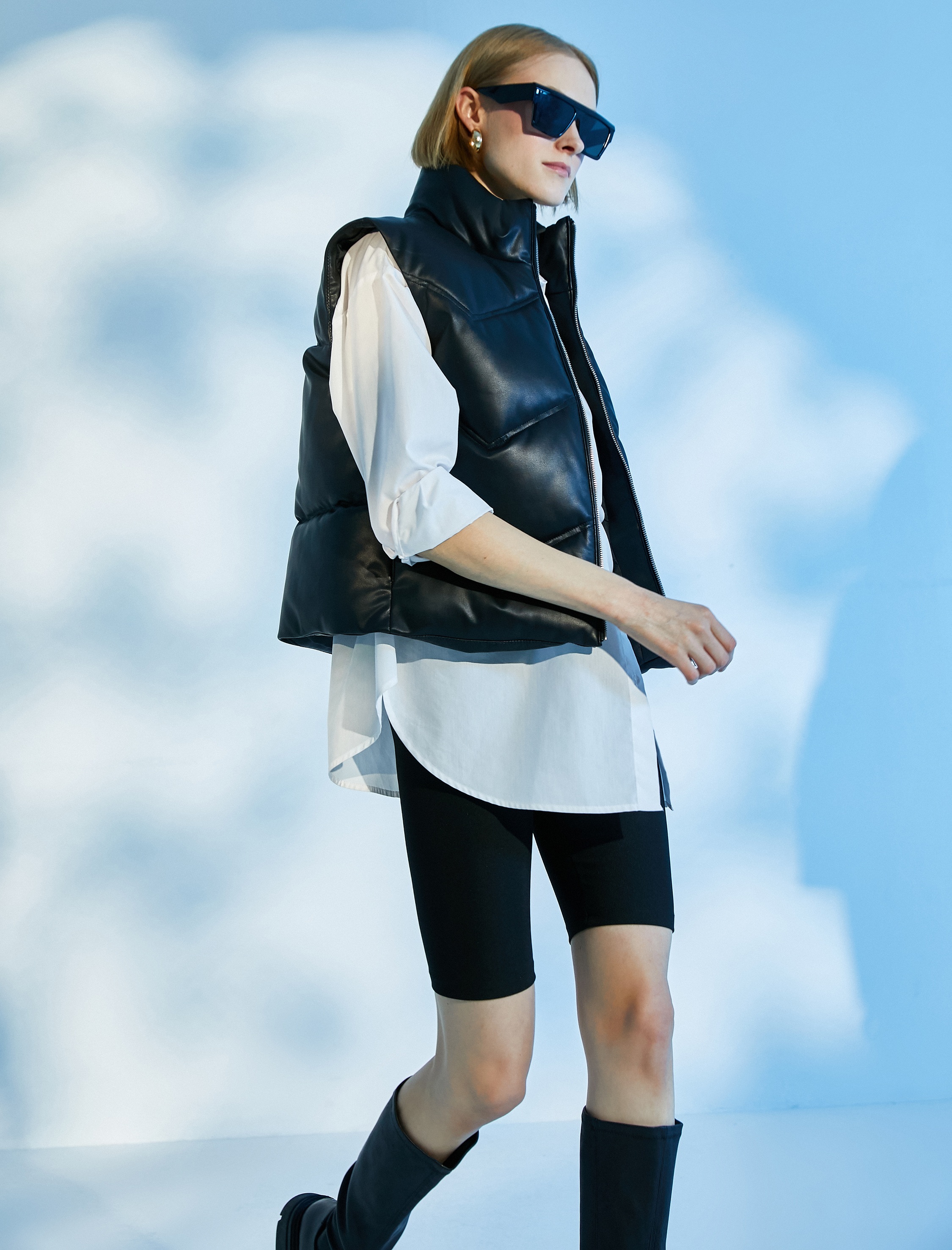   Şişme Yelek Suni Deri