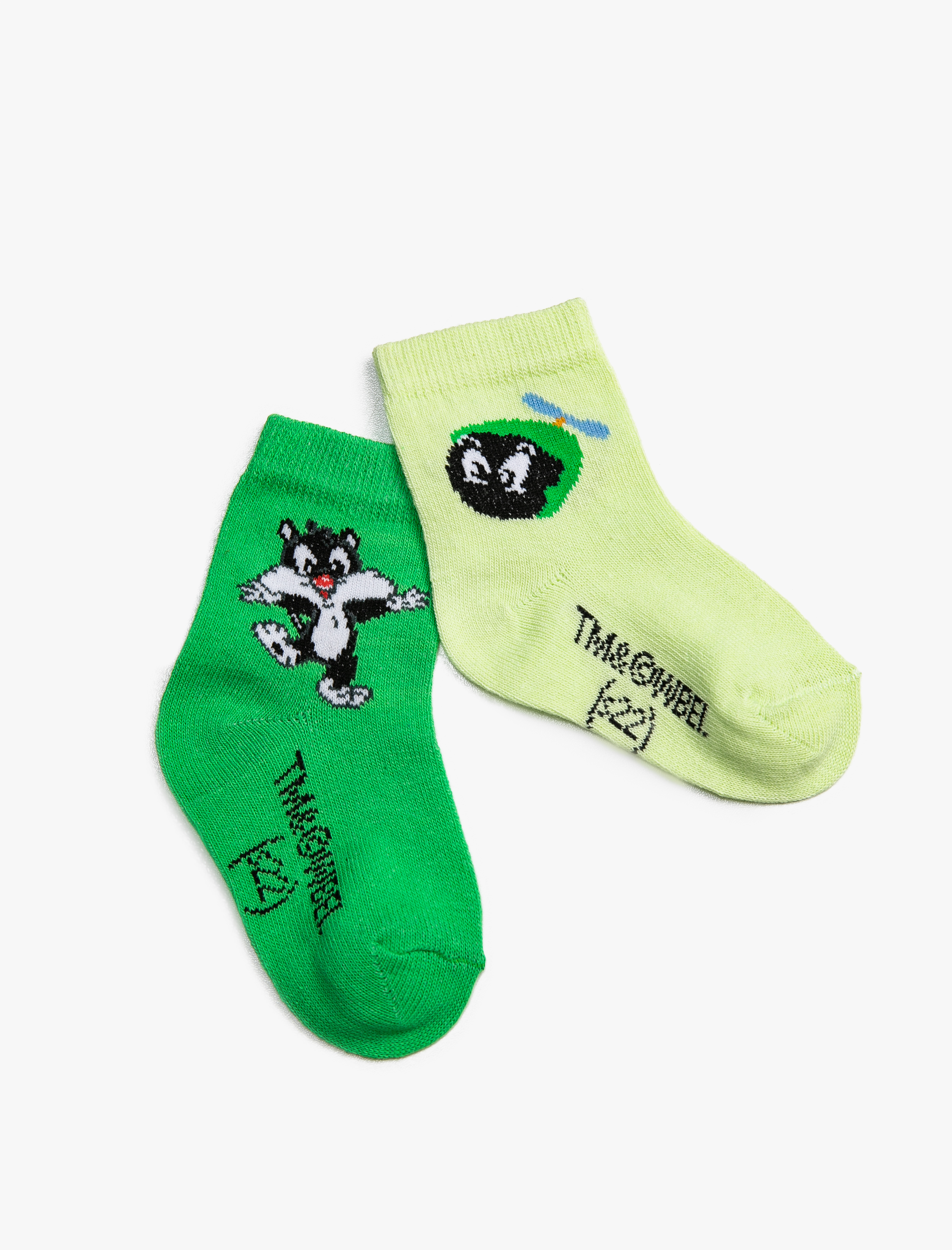  Erkek Bebek 2'li Sylvester ve Tweety Baskılı Çorap Lisanslı