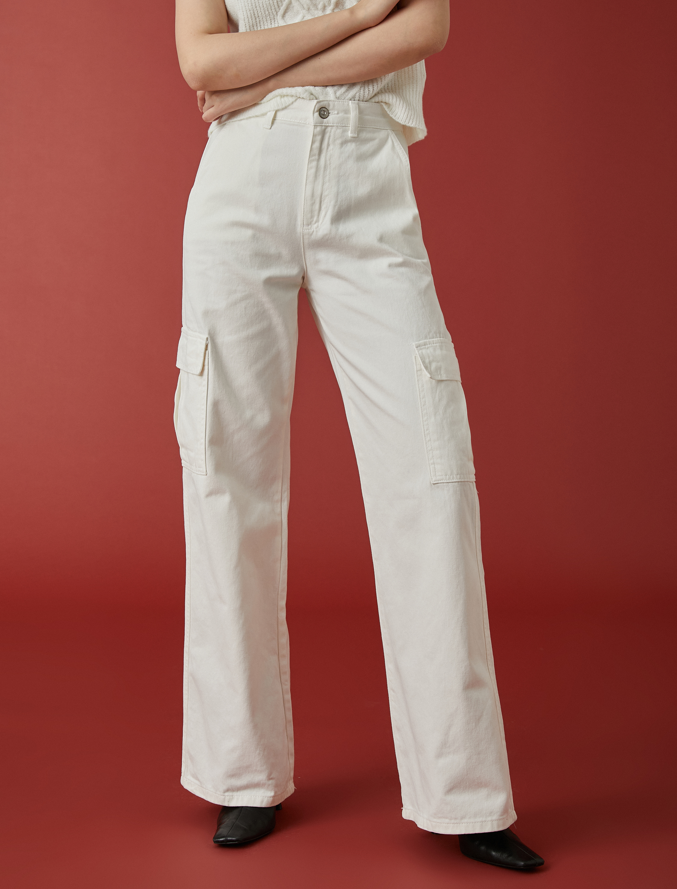 WOMEN FASHION Trousers Slacks Shorts Red/White S discount 62% NoName slacks 