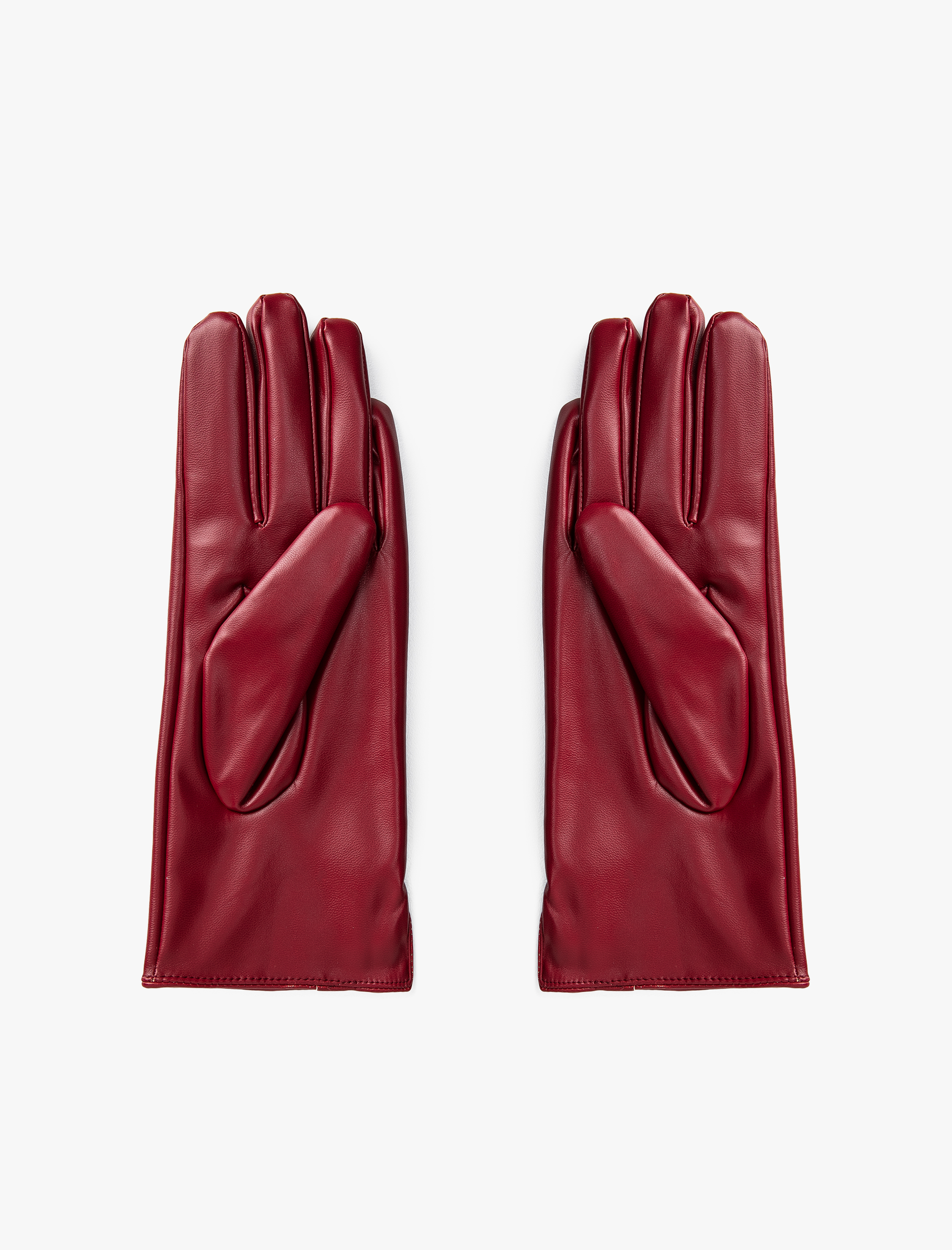  Kadın Suni Deri Eldiven İçi Peluş Astarlı