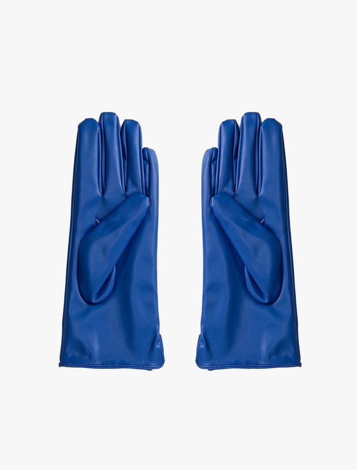 Kadın Suni Deri Eldiven İçi Peluş Astarlı