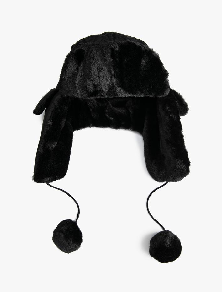 Kadın Ponponlu Pilot Şapkası