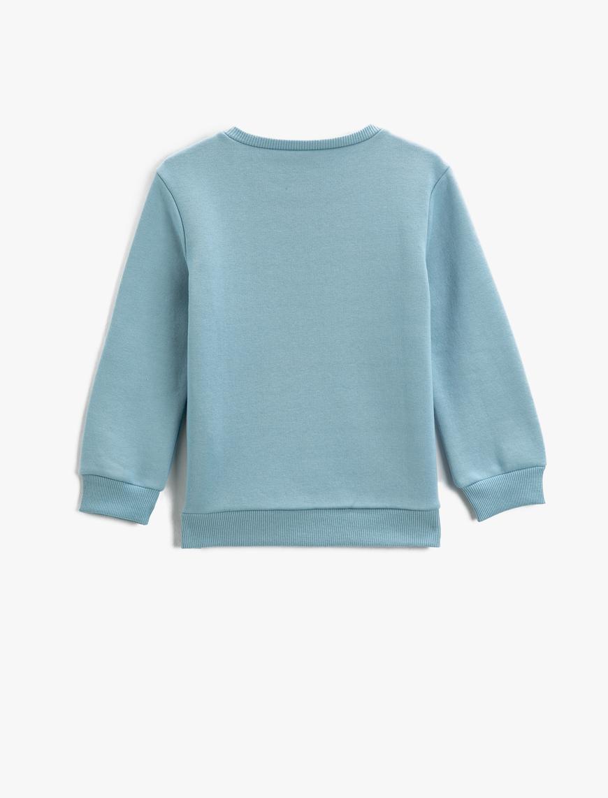  Erkek Çocuk Basic Sweatshirt Pamuklu