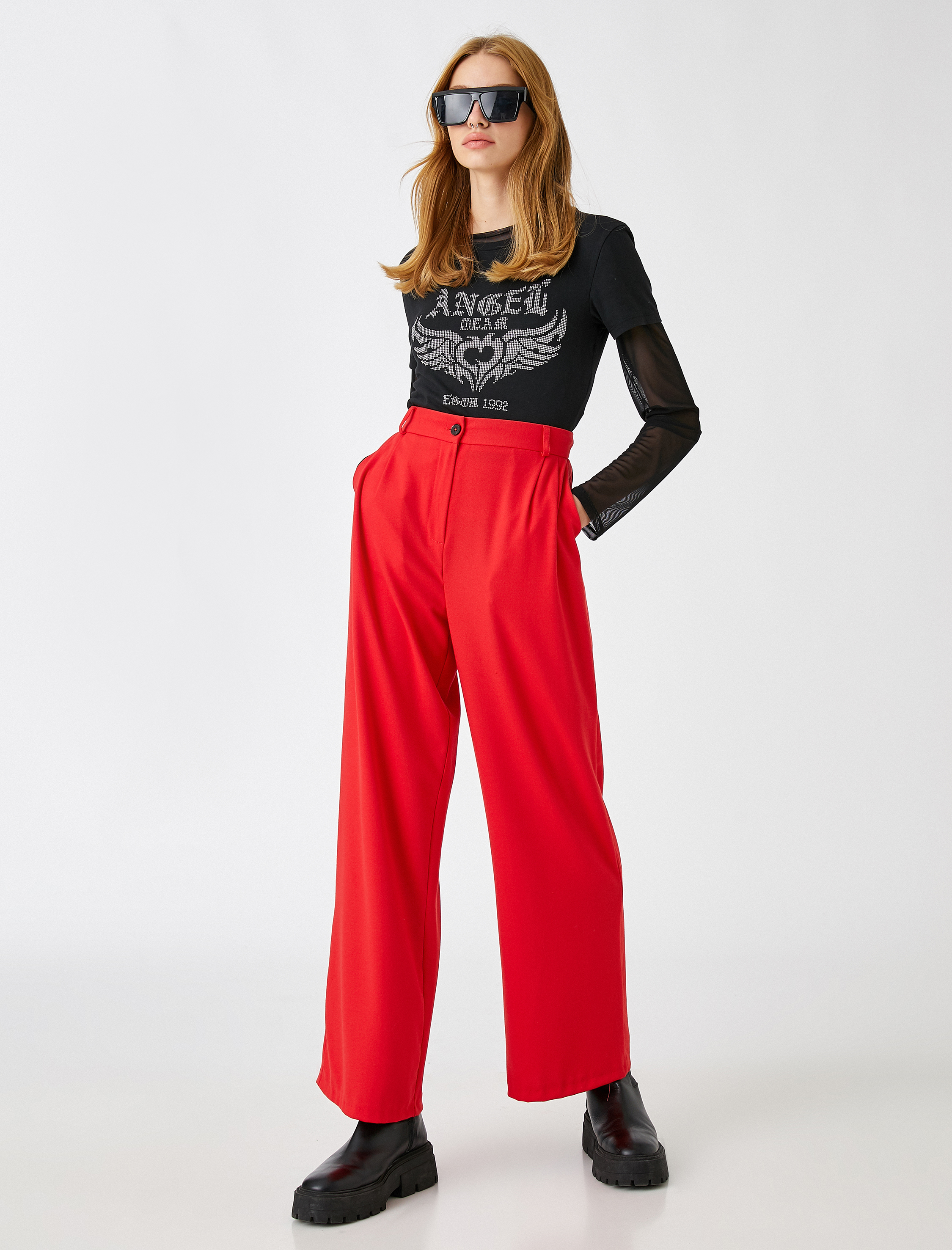   Yüksek Bel Palazzo Pantolon