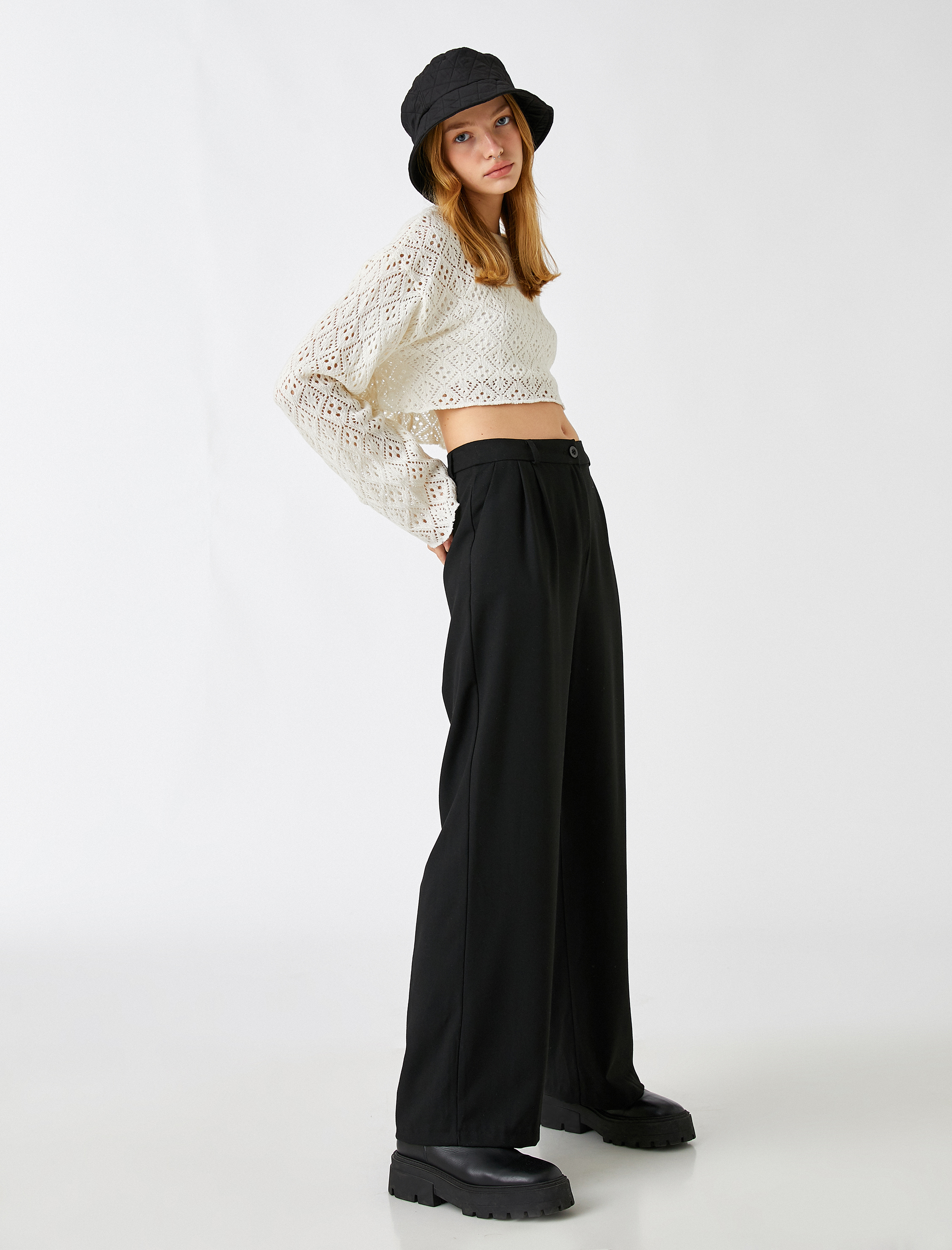   Yüksek Bel Palazzo Pantolon