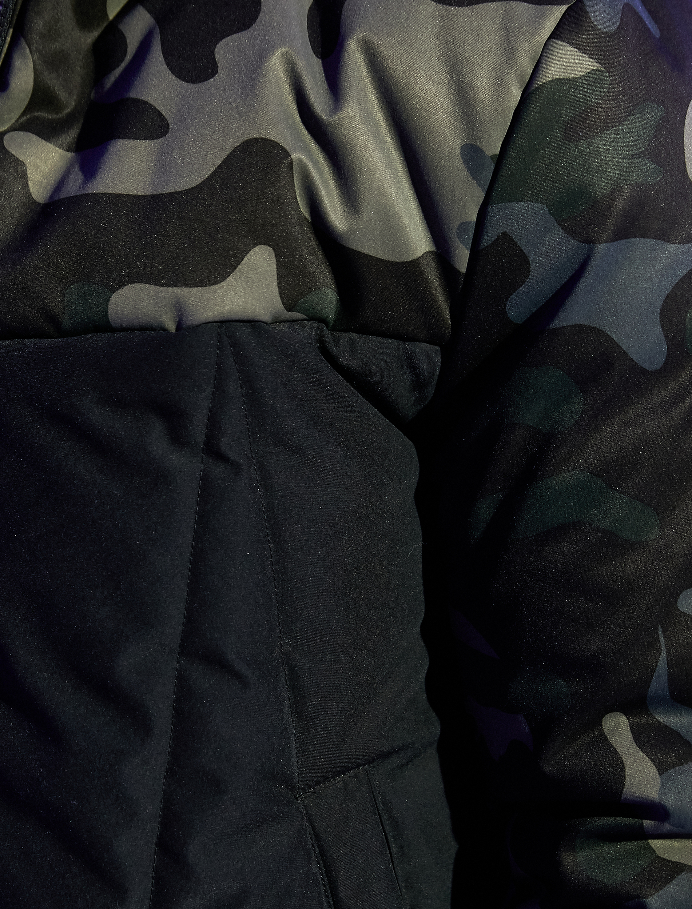   Kapşonlu Anorak Mont Kamuflaj Baskılı