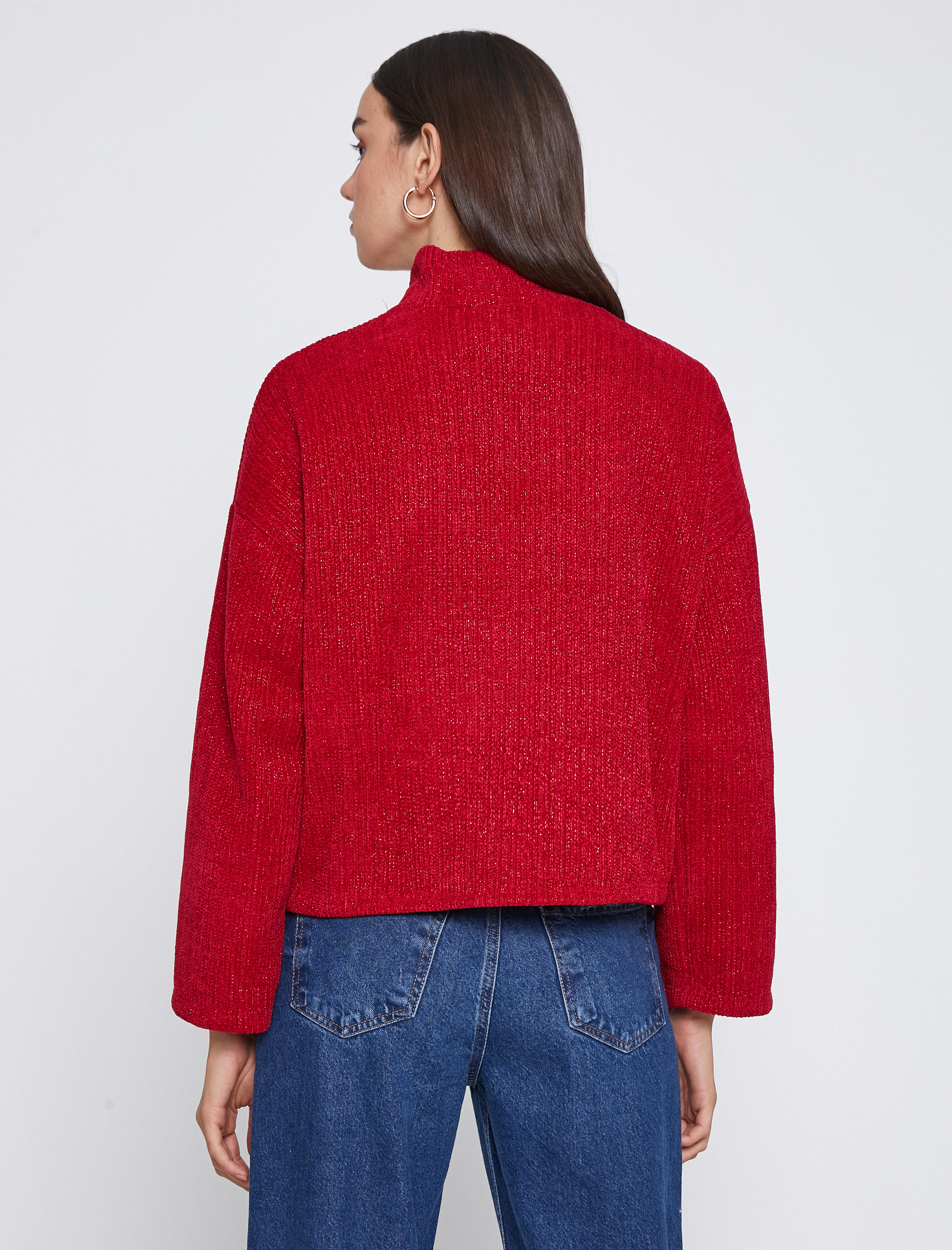   Oversize Kazak Balıkçı Yaka