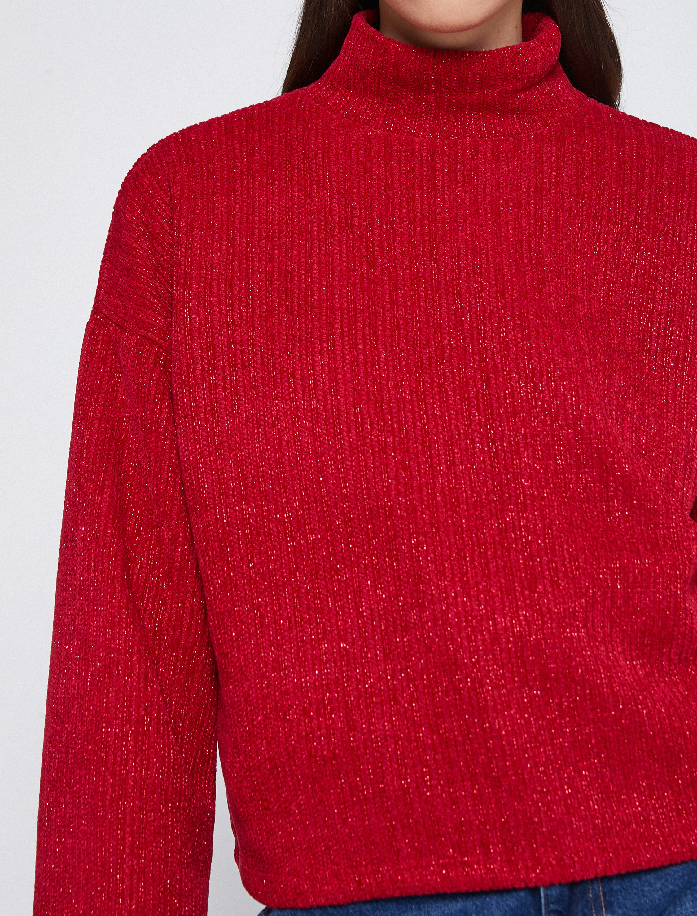   Oversize Kazak Balıkçı Yaka