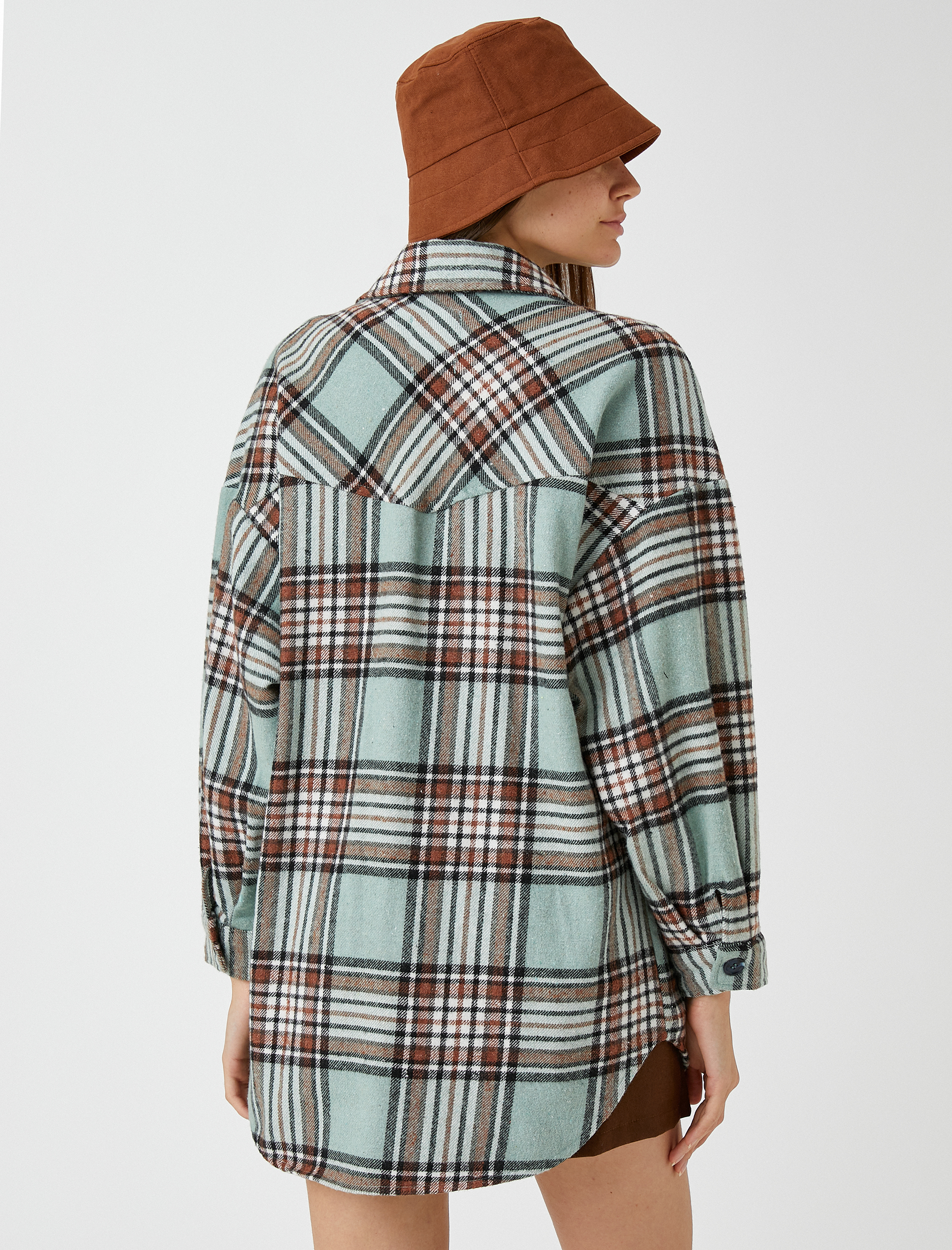   Oversize Gömlek Ceket Cep Detaylı