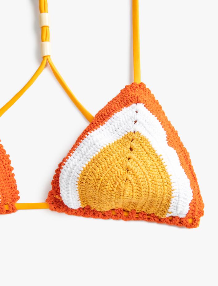  Koton X Şahika Ercümen - Kroşe Örgü Üçgen Bikini Üstü