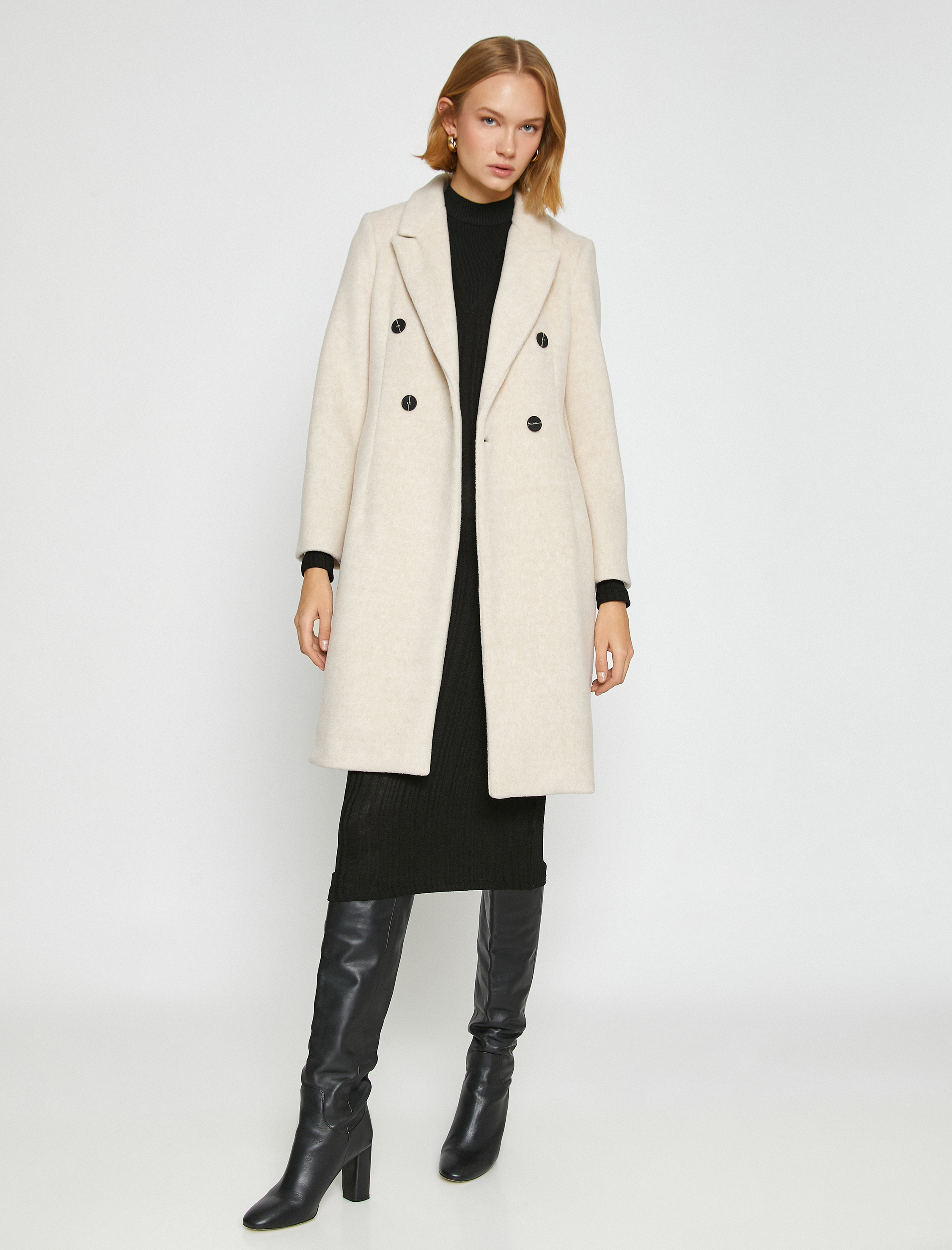   Kruvaze Midi Kaban Cepli