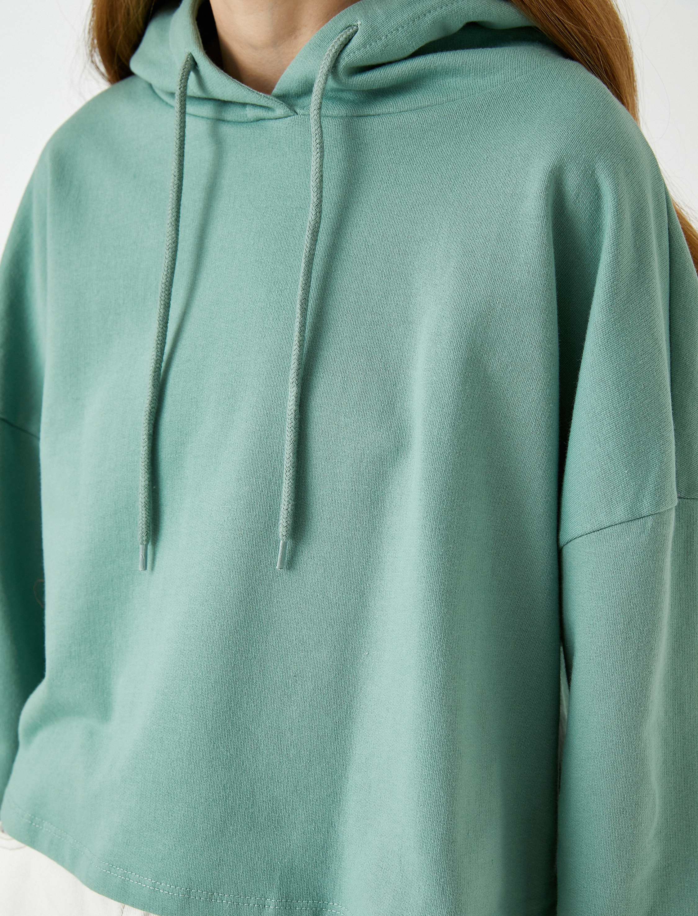   Kapüşonlu Crop Sweatshirt