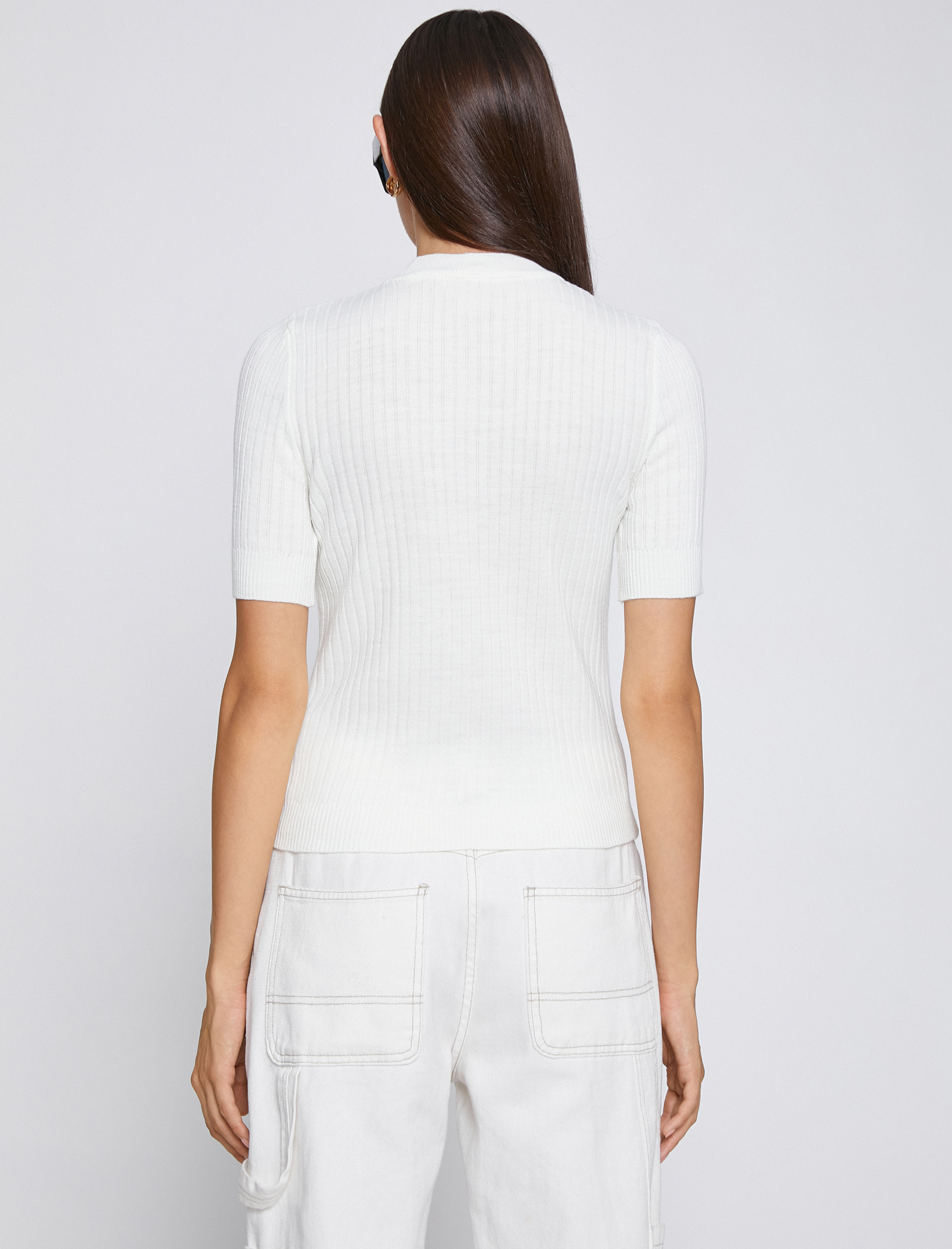   Triko Kazak Dik Yaka Kısa Kollu Kaşmir Dokulu