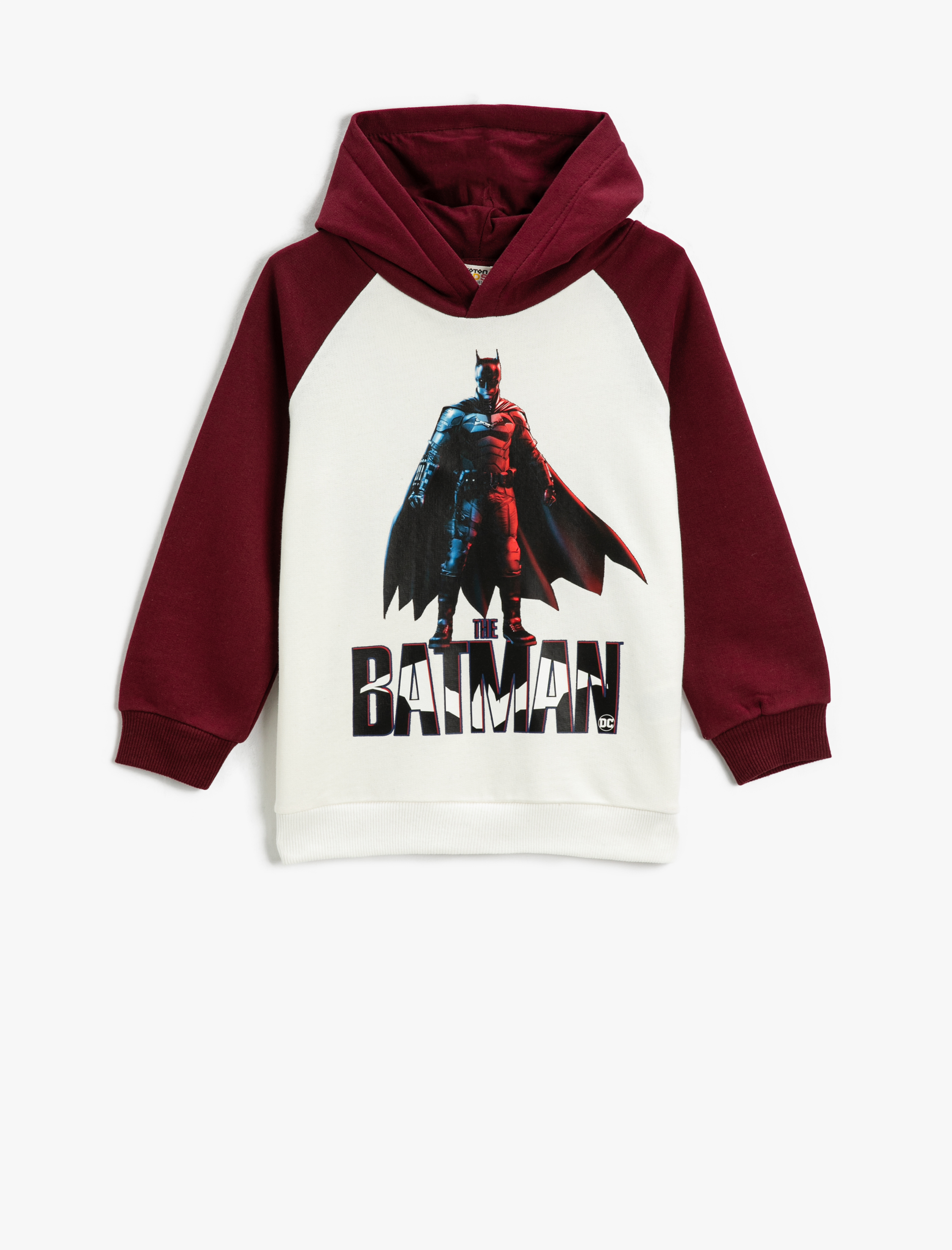  Erkek Çocuk Batman Kapüşonlu Sweatshirt Baskılı Lisanslı