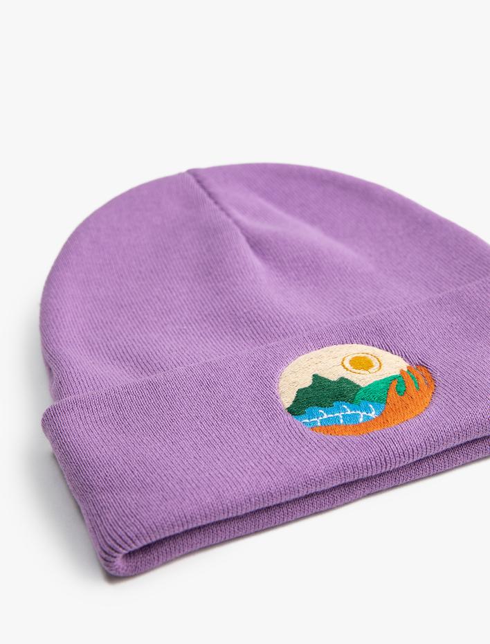 Kadın Triko Bere İşleme Detaylı